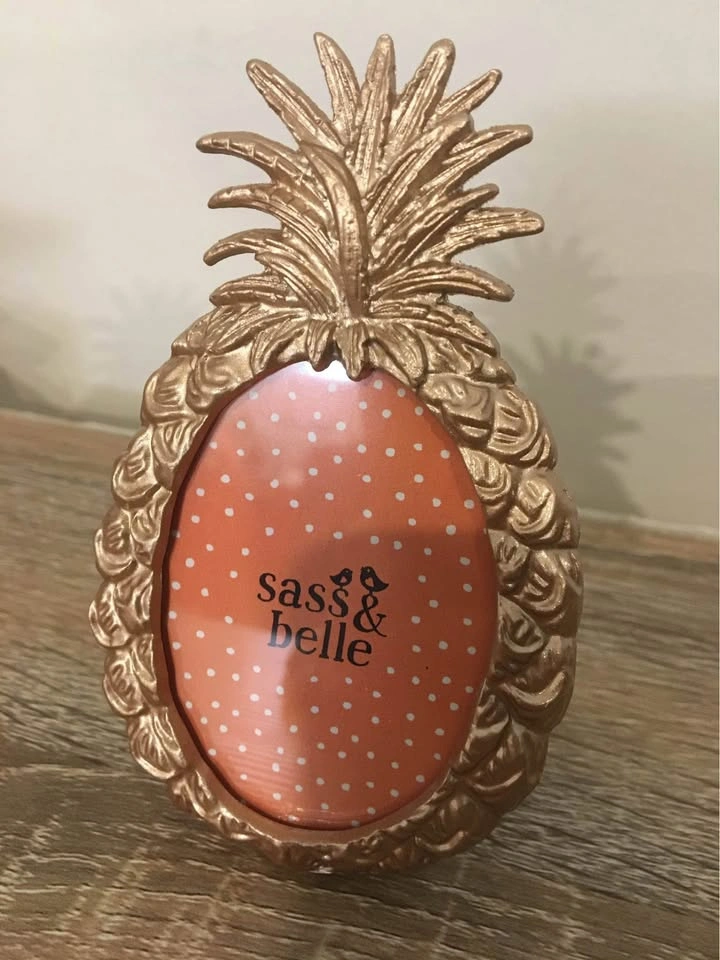 Pineapple decor flower/pencil holder and frame - photo 3