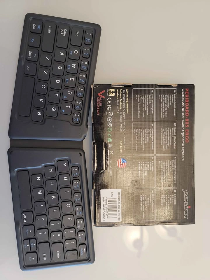 Perixx PERIBOARD-805 ERGO Wireless Mini Ergonomic Keyboard - photo 3