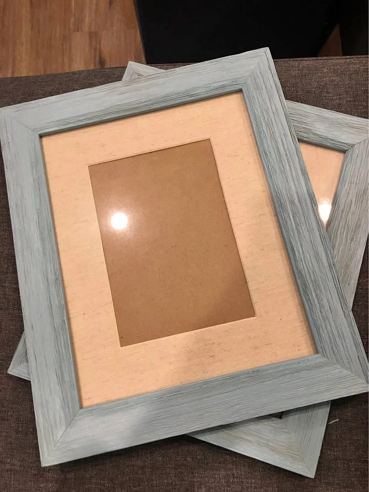 Set of 2 Michaels Rustic Teal Blue Picture Frames (8x10, 5x7)