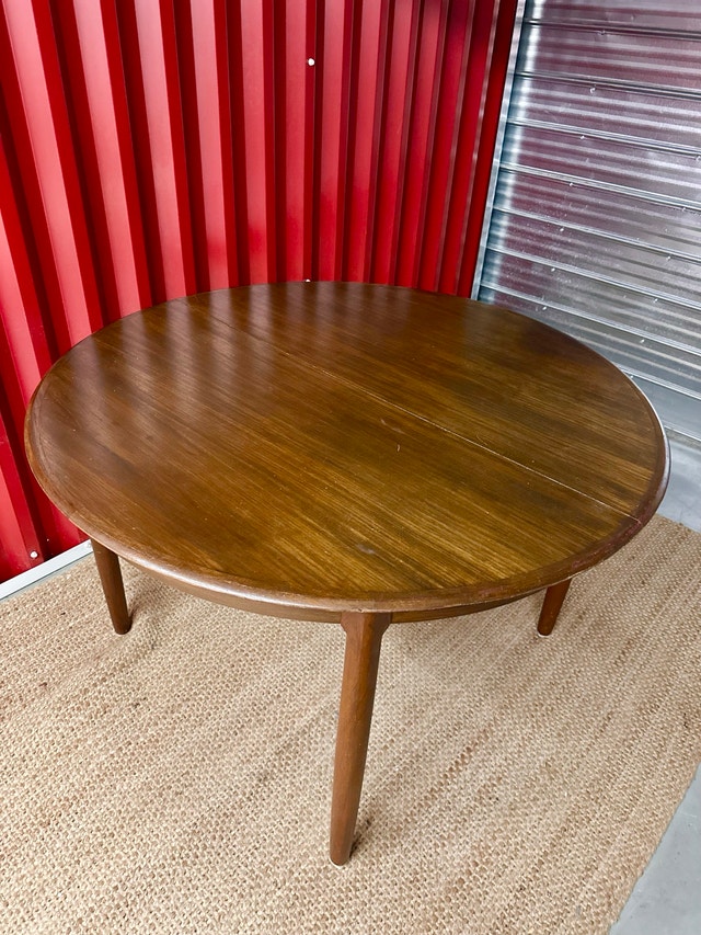 MCM Round Walnut Dining Table