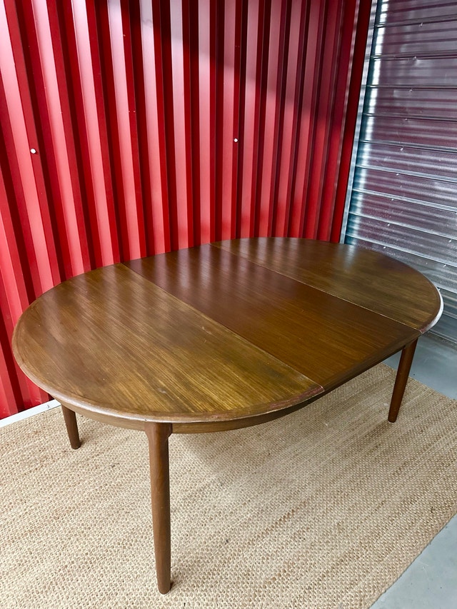 MCM Round Walnut Dining Table - photo 3