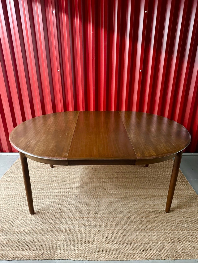 MCM Round Walnut Dining Table - photo 4