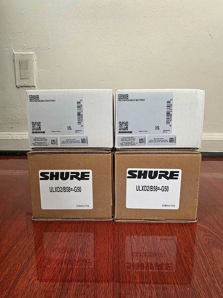 Shure ULXD2/B58 Wireless Transmitters & SB900B Batteries