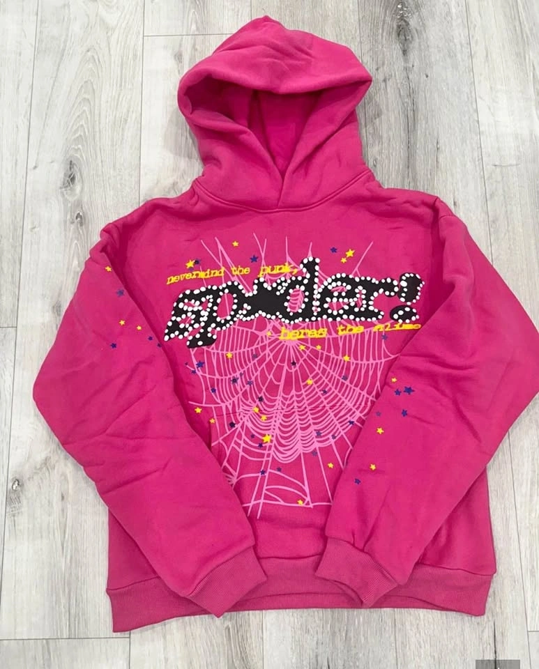 Pink Sp5der Web Graphic Hoodie | Cozy Streetwear Pullover