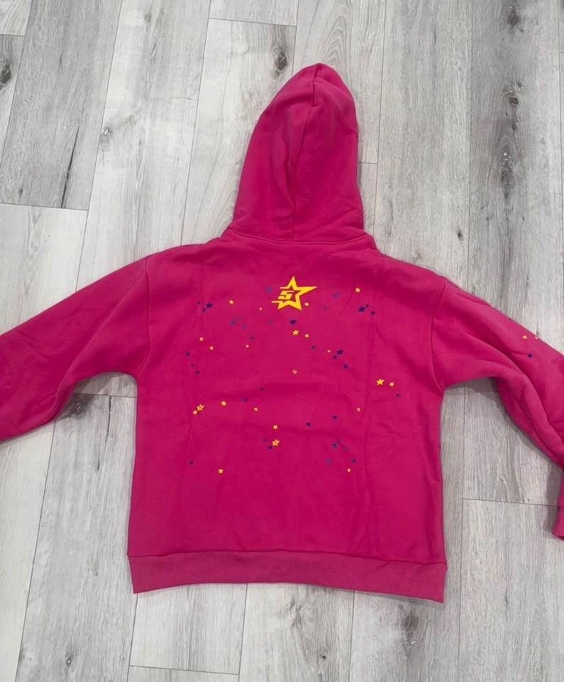 Pink Sp5der Web Graphic Hoodie | Cozy Streetwear Pullover - photo 3