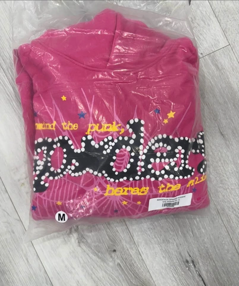 Pink Sp5der Web Graphic Hoodie | Cozy Streetwear Pullover - photo 4