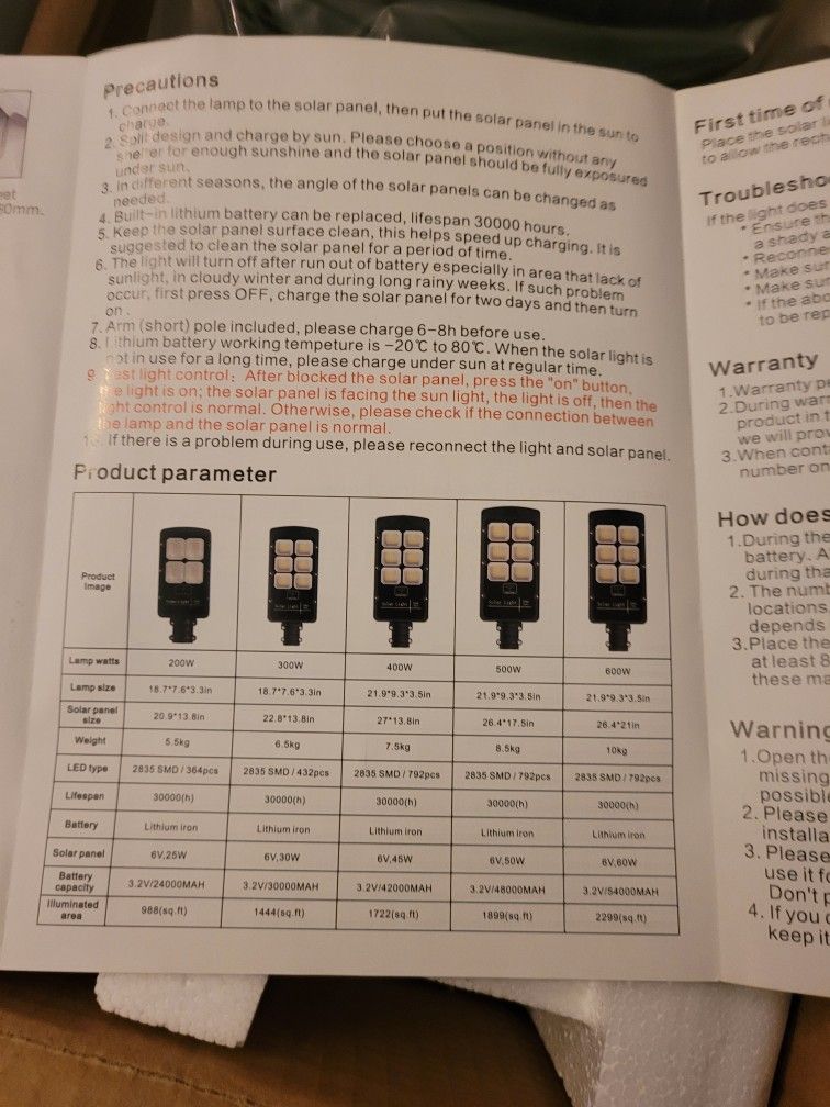 Solar Powered Street Light 200W 10k Lumens - photo 5