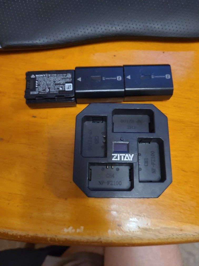 Sony NPFZ100 Batteries 3 Pack With Charger