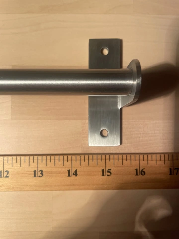 Stainless steel wall-mounted towel bar. - photo 2