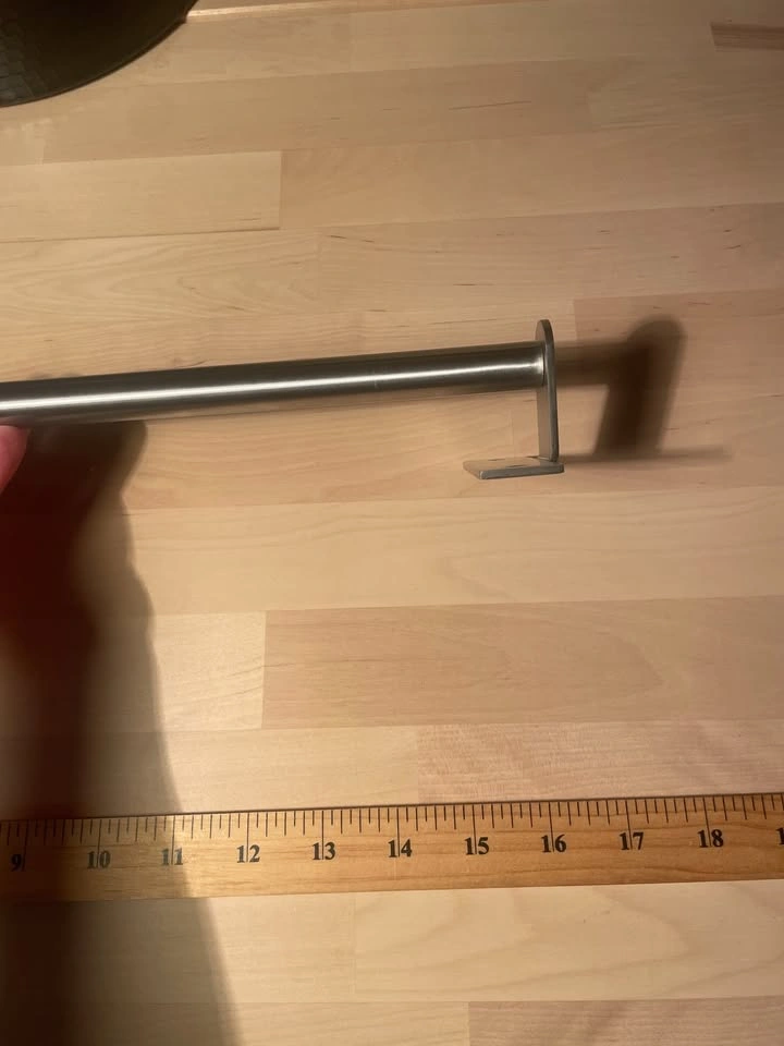 Stainless steel wall-mounted towel bar. - photo 4