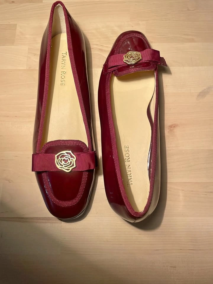 TARYN ROSE Gari leather Flats shoes, size US 7
