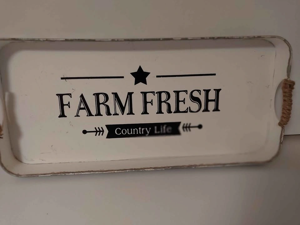 Farmhouse Farm Fresh Country Life Decorative Tray - photo 3