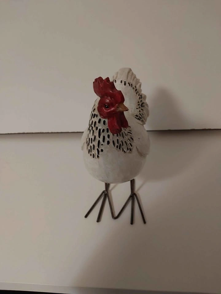 Rooster Chicken Figurine Decor x 2 - photo 2