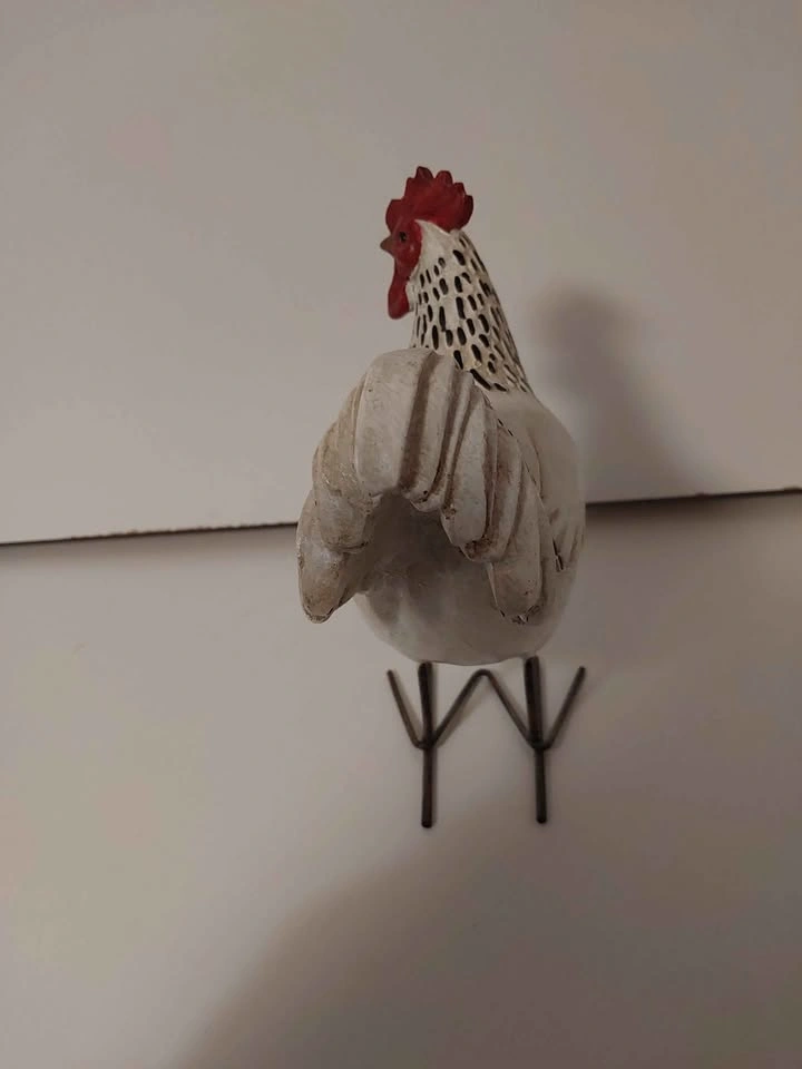 Rooster Chicken Figurine Decor x 2 - photo 4