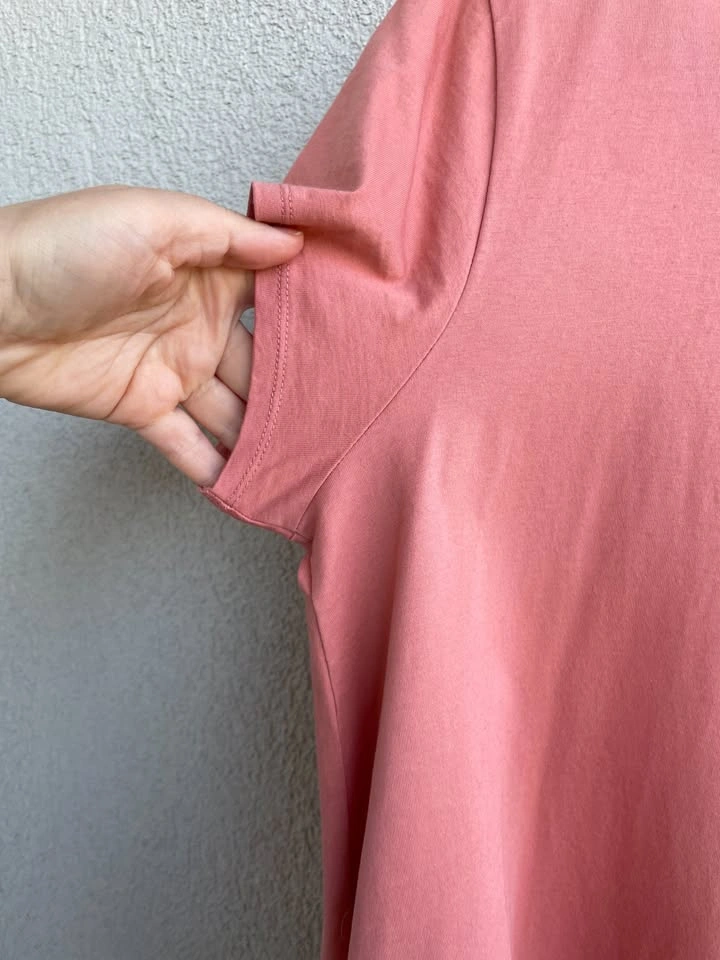 UNIQLO 100% Cotton A-Line Dress - Size L - Mauve/Pink - photo 2