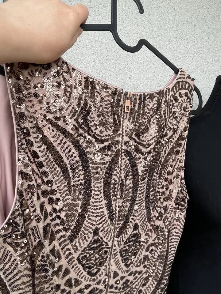 NWT Vince Camuto Sequin Cocktail Dress, Size 10 Bronze Rose Gold - photo 3