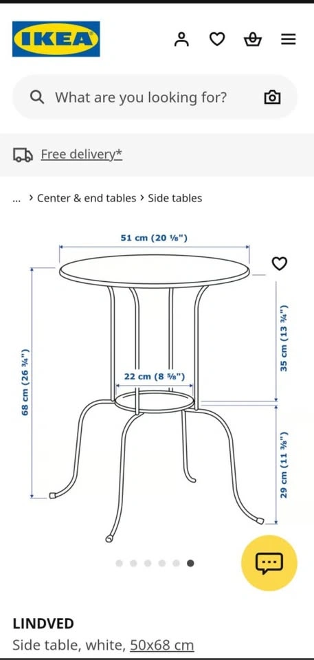 IKEA 3-Legged White Metal Side Table x 2 - photo 4