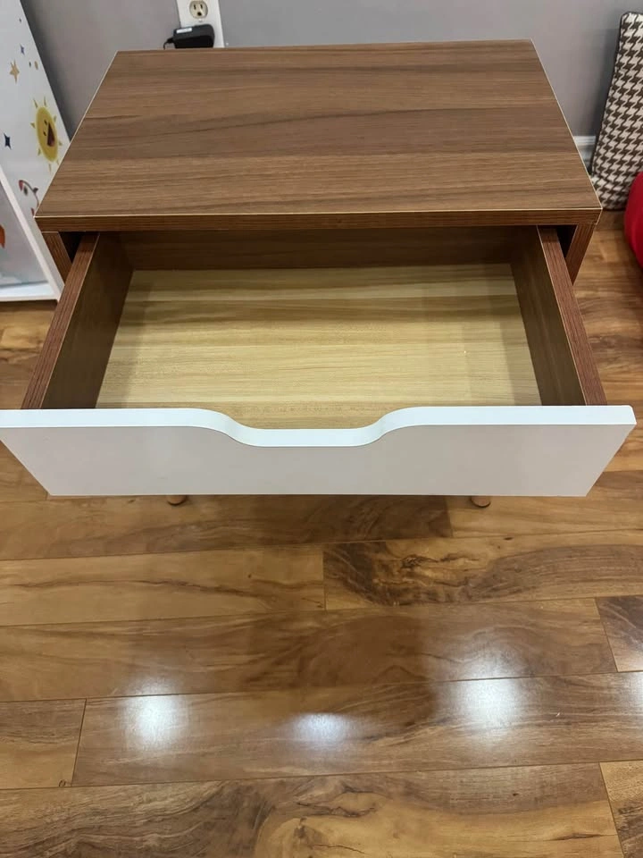Modern brown white side table - photo 2