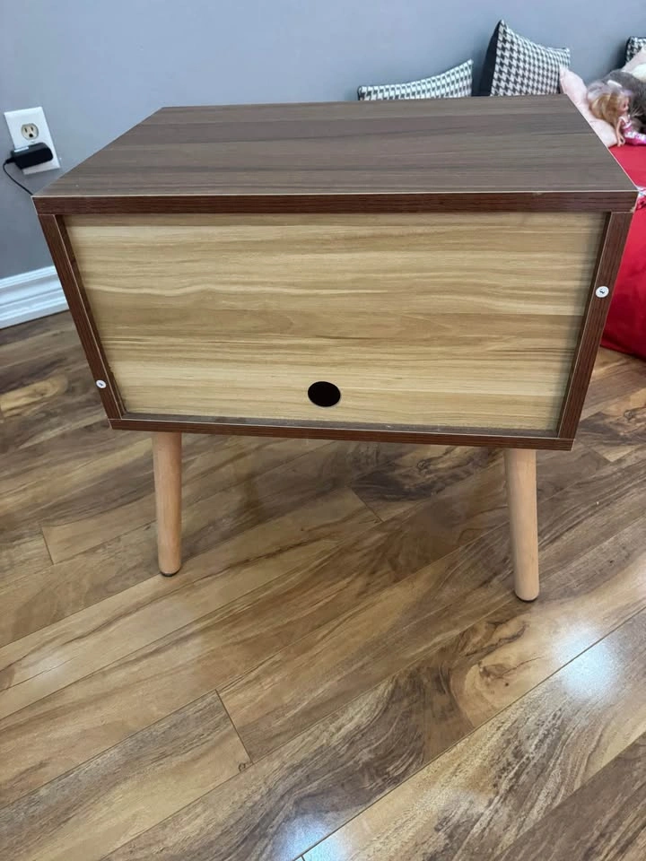 Modern brown white side table - photo 4