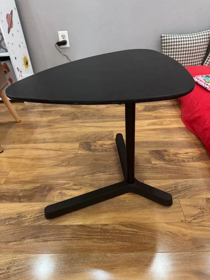 Black Adjustable Height Triangle Side Table - photo 2
