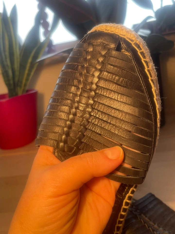 Dolce Vita Ceyla Black Leather Espadrille Sandals US 8.5 - photo 4