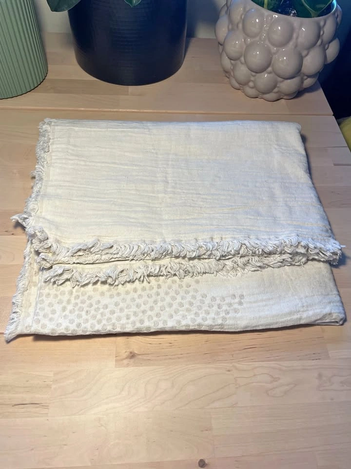 100% Cotton Muslin Throw Blanket - Natural