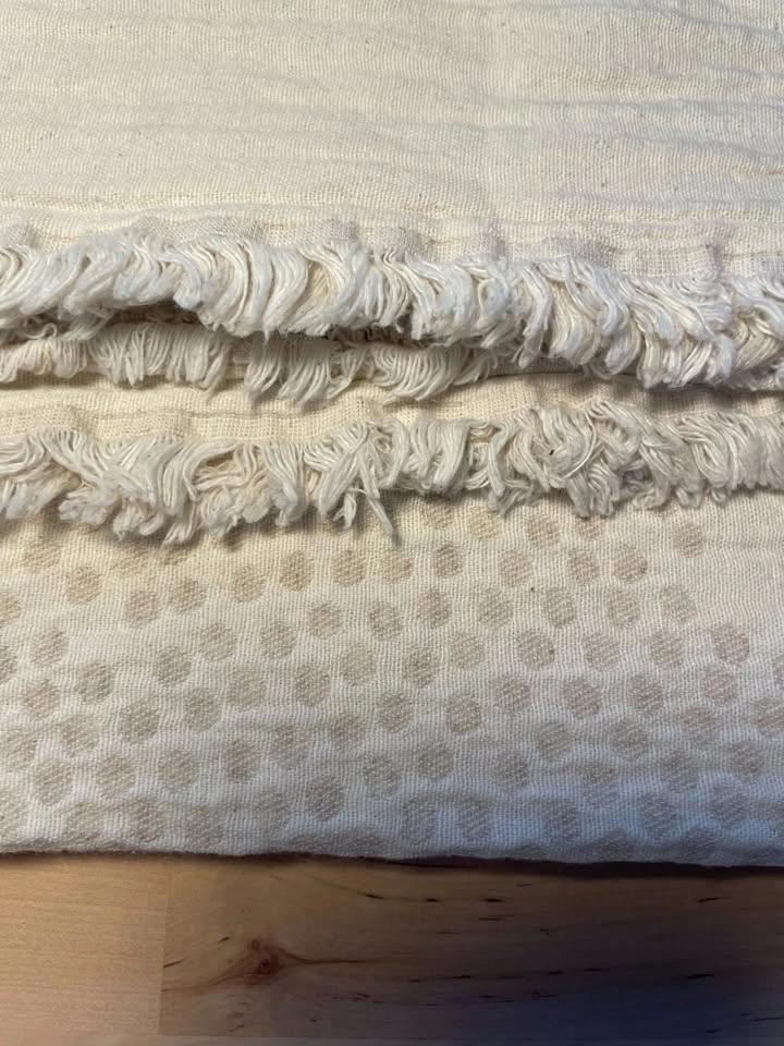 100% Cotton Muslin Throw Blanket - Natural - photo 2