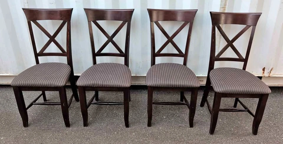 4 Kitchen Chairs Brown