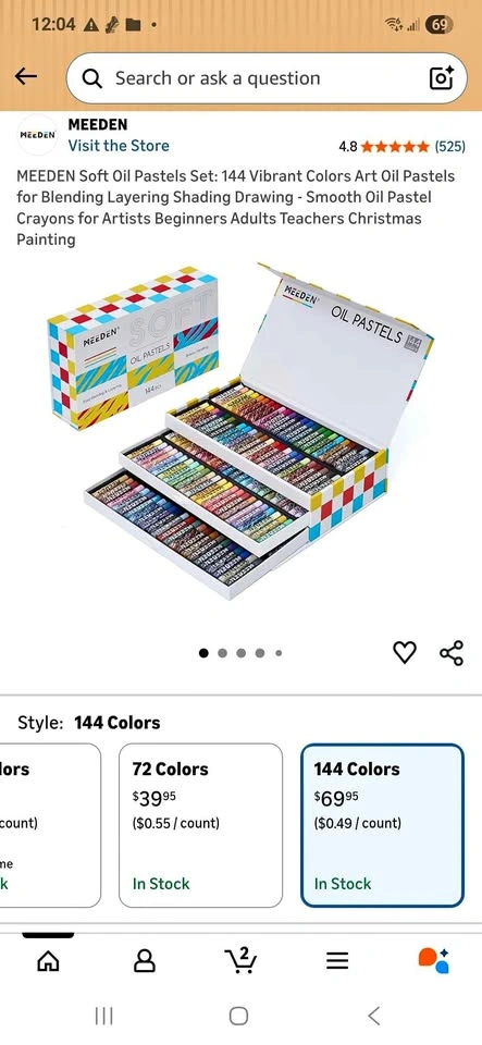 Brand New MEEDEN 144-Color Oil Pastel Set! 🎨