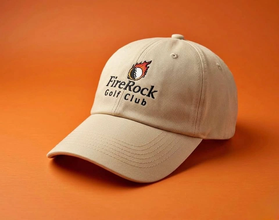 🔥 Komoka FireRock Golf Club Premium Twill Cap - Khaki. Like new.