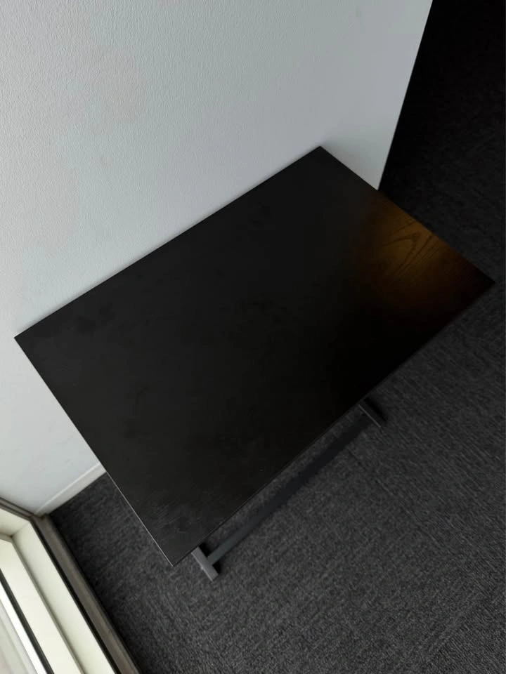 Black C-Shaped Side Table / Small Desk - photo 3