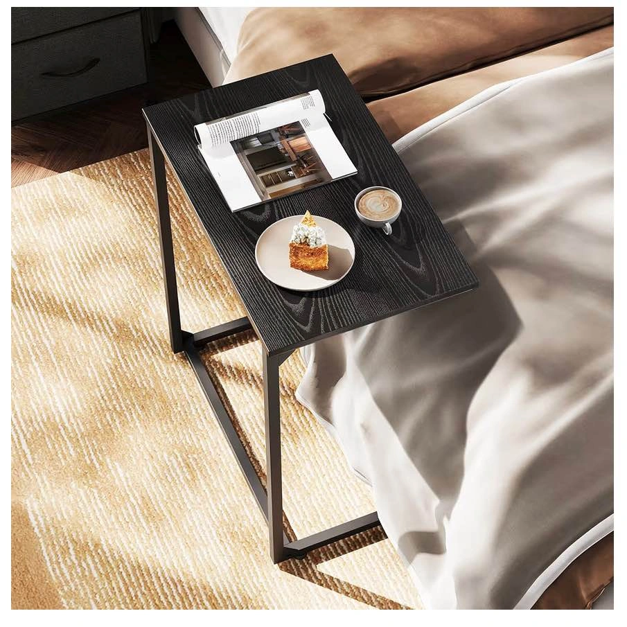 Black C-Shaped Side Table / Small Desk - photo 4