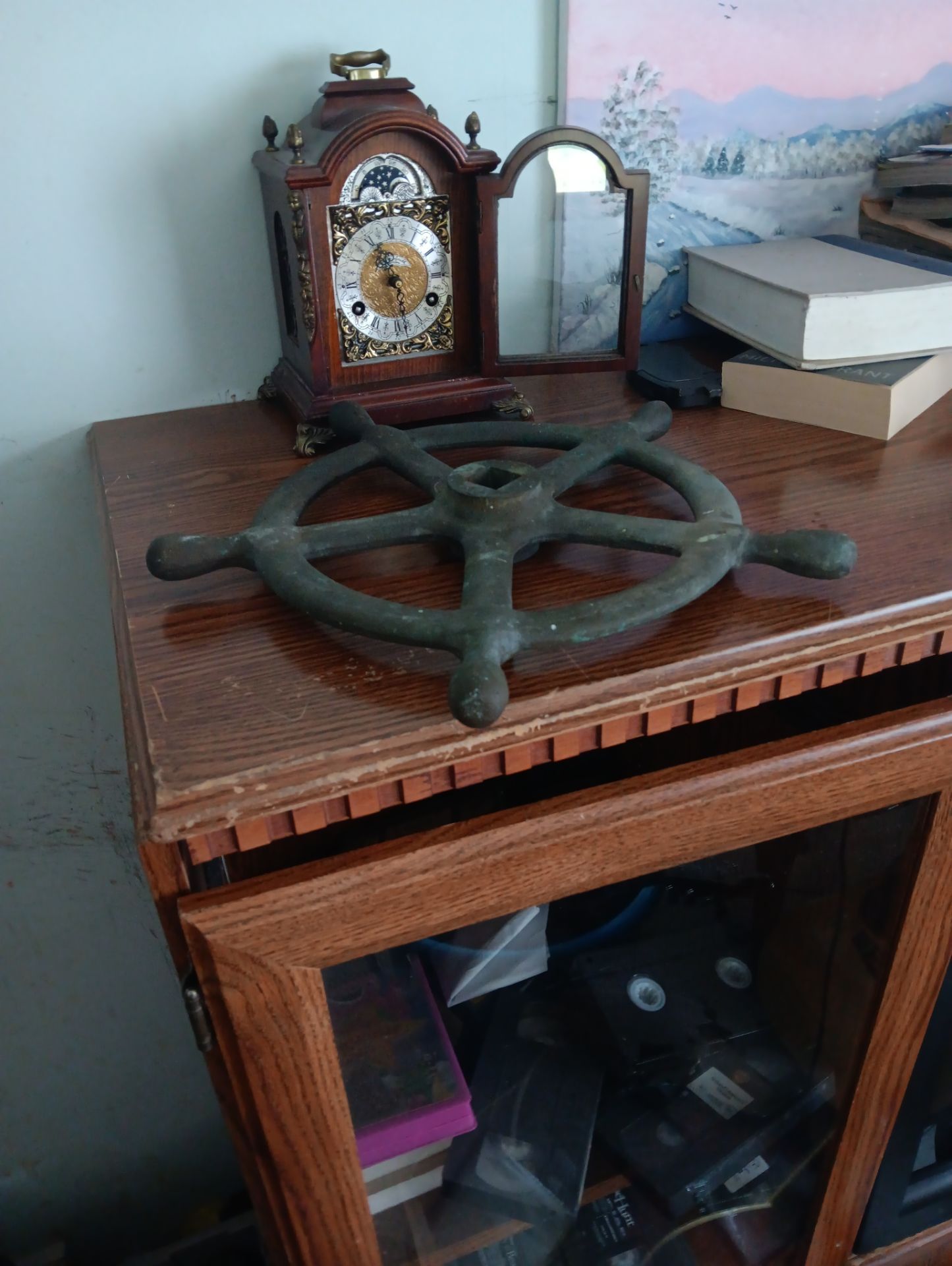 Ship wheel, solid brass antique. - photo 3