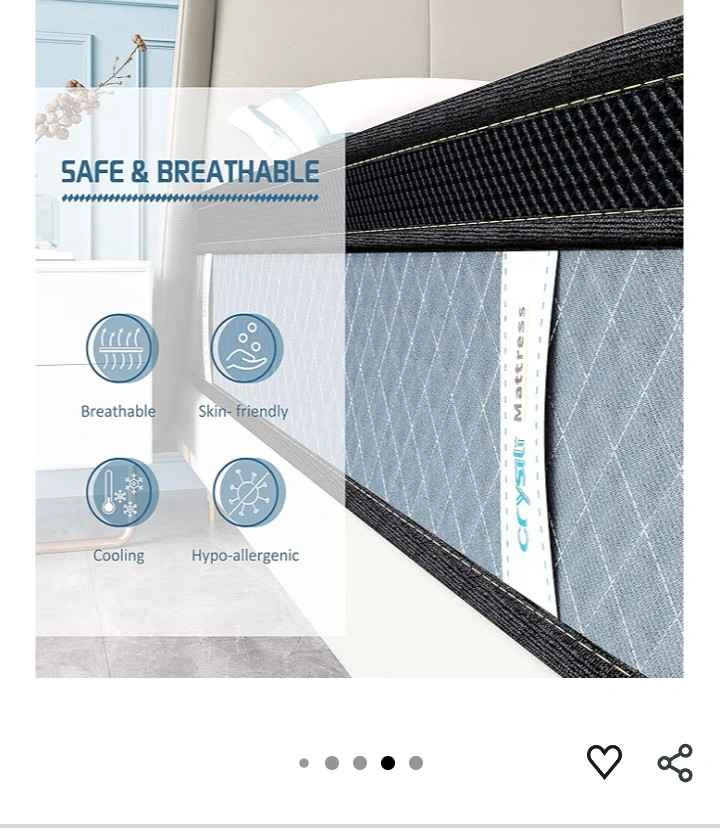 NEW Queen Crystli 10” Hybrid Mattress – Sealed in Box – 350$ OBO - photo 2