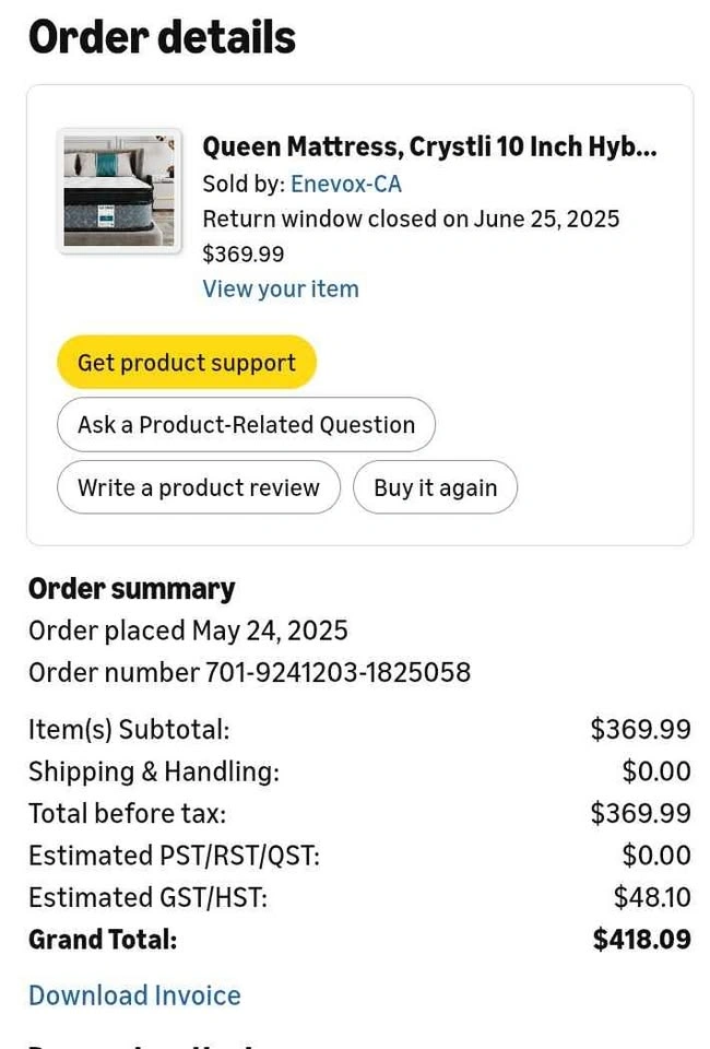 NEW Queen Crystli 10” Hybrid Mattress – Sealed in Box – 350$ OBO - photo 4