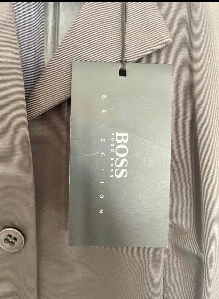 BNWT HUGO BOSS Dark Grey Collared Shirt Dress Tie Waist - photo 3