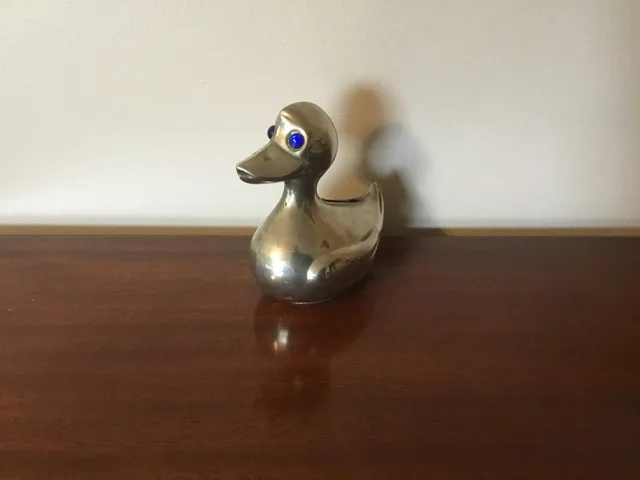 Electroplated Brass Duck Coin Bank thumbnail