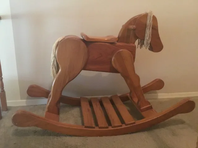Large Solid Wood Rocking Horse thumbnail