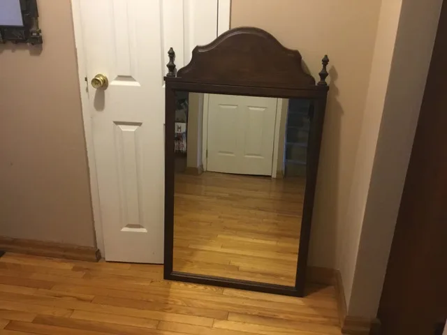 Large Wood Frame Mirror thumbnail
