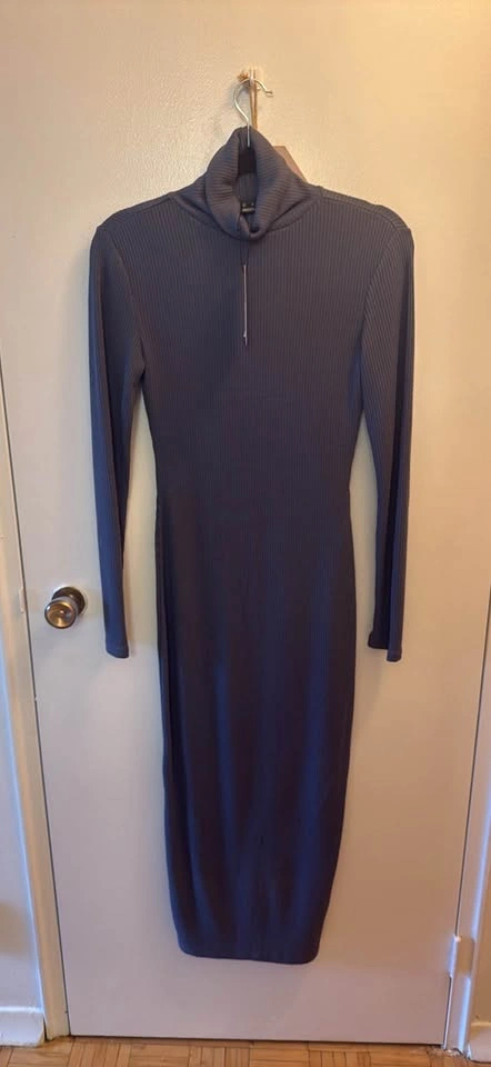 BNWT Forever 21 Ribbed Turtleneck Midi Dress - Mauve - photo 3