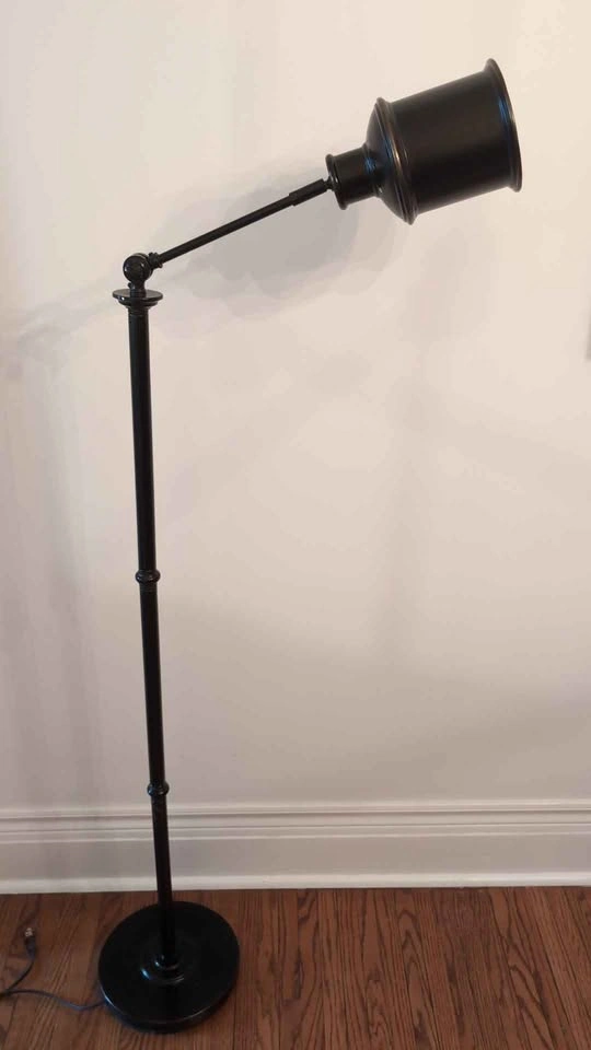 Black industrial tilting floor lamp - photo 2