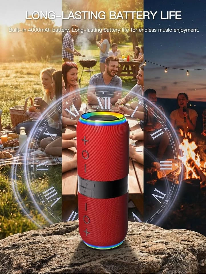 2 in 1 Magnetic Splittable Portable Wireless Speaker (Red/Black) - photo 5