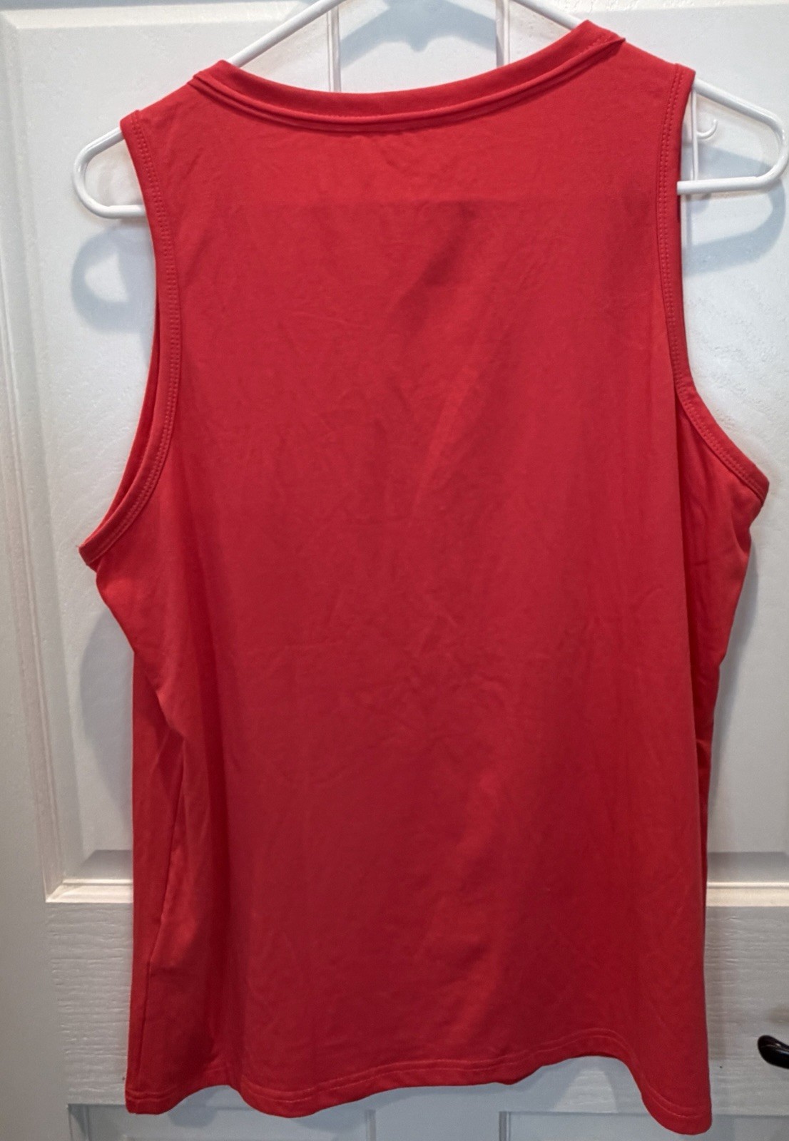 Women's Deep Coral Sleeveless V-neck Tank Top - Size L - photo 5