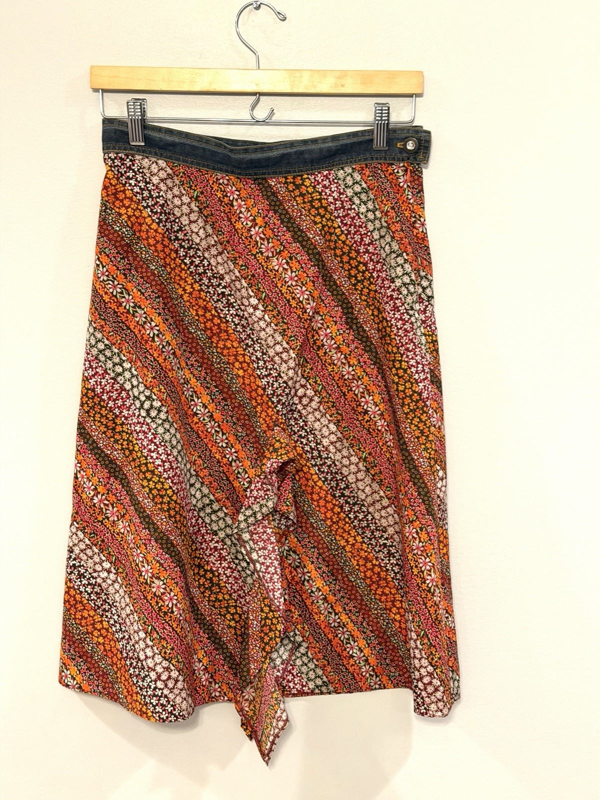 Beautiful Boho Kookai Multicolor Floral Maxi Skirt - 26" - Made