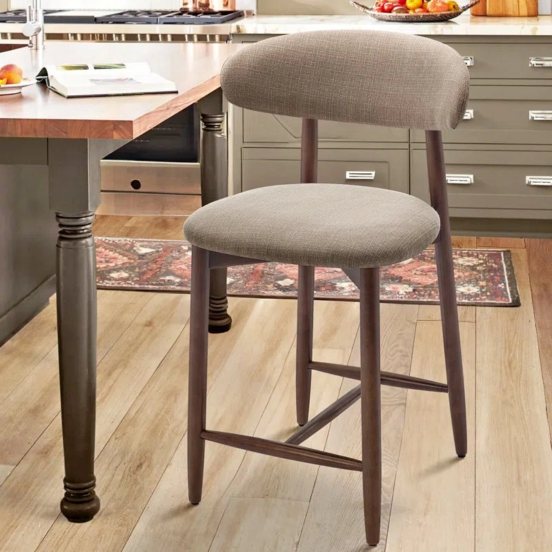 Brand New 25'' Upholstered Counter Stool - Camel