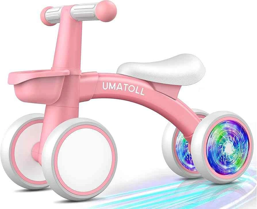 Brand New Pink Baby Balance Bike with Lighted Wheels