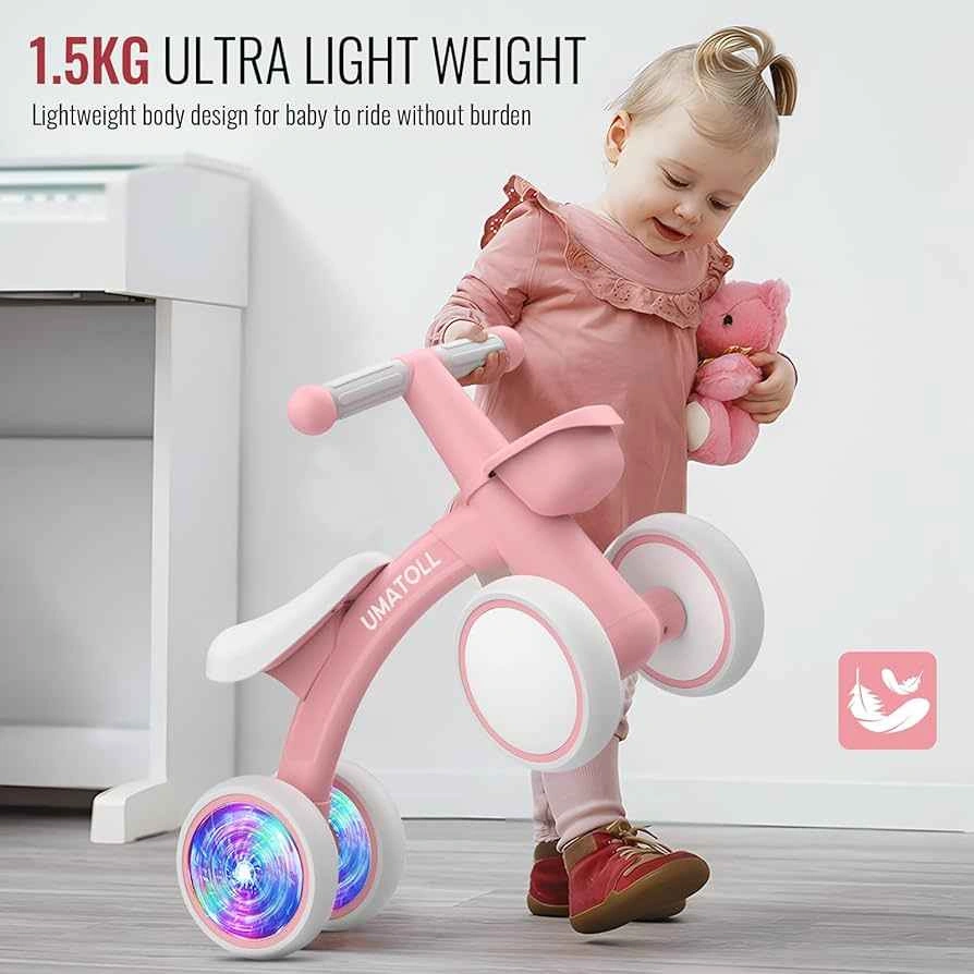 Brand New Pink Baby Balance Bike with Lighted Wheels - photo 3