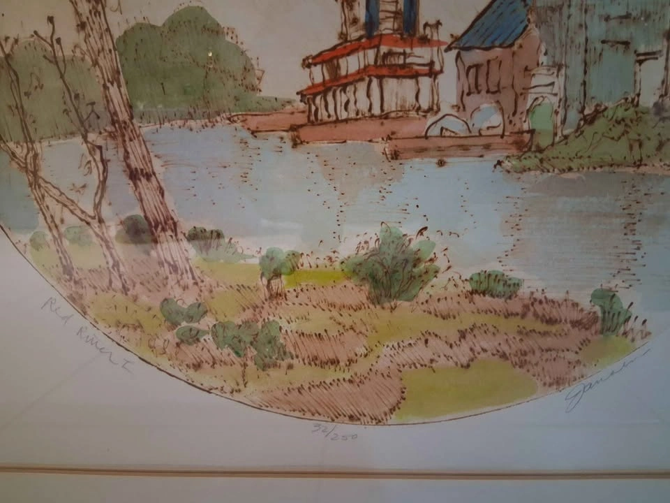 Watercolor "Red River" - photo 3