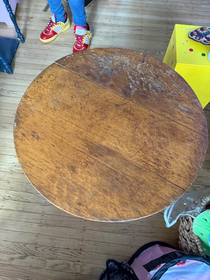 vintage wooden side table - photo 2