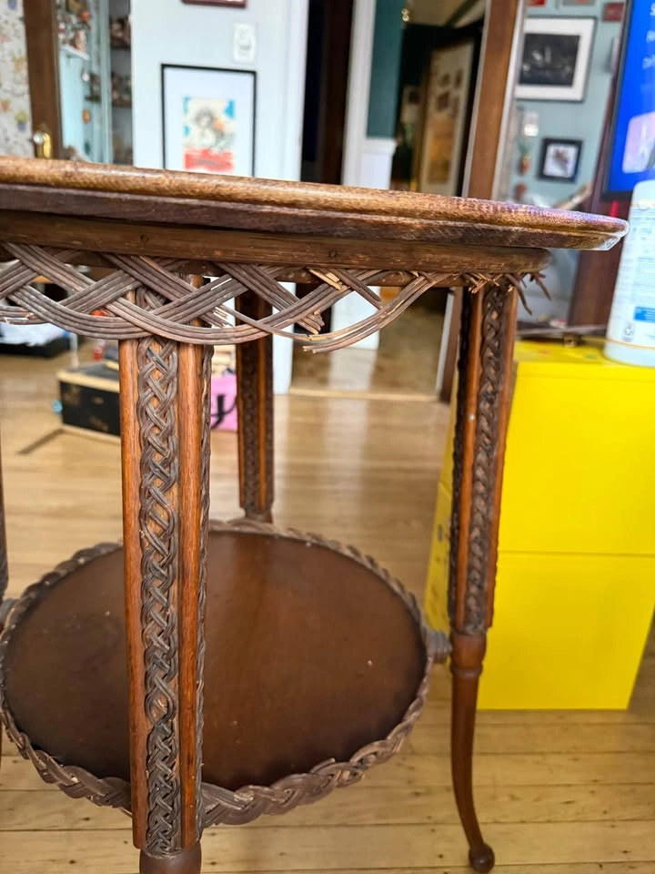 vintage wooden side table - photo 5